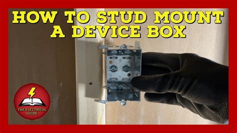 how to mount electrical box to stud|electrical outlet boxes for drywall.